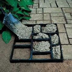 
                        
                            DIY walkway. use a picture frame with multiple spaces, and a $4.00 bag of cement. Prettier and cheaper way to do a walk.
                        
                    