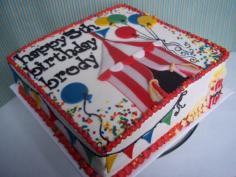 
                        
                            Carnival Birthday Cake - really cute for a flat cake
                        
                    