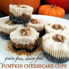 
                        
                            Grain Free, Dairy Free Pumpkin "Cheesecake" Cups via Primally Inspired - these are ridiculous good. Paleo, too.
                        
                    
