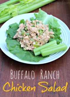 Healthy Lunch Idea -  Buffalo Ranch Chicken Salad from Primally Inspired. Obsessed with this. #paleo