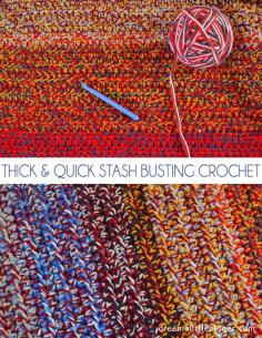 
                    
                        Stash bust and crochet up a super thick afghan quickly!
                    
                