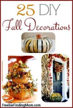 
                        
                            25 DIY Fall Decorations - Grab your hot glue gun because these DIY fall decorations are sure to inspire you.
                        
                    