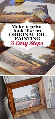 
                    
                        Thrifty Art: Fake an Oil Painting in three easy steps. Transform a print into a realistic looking oil on canvas.
                    
                