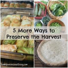 
                    
                        Bring the last of the harvest in and preserve it like an Ingalls.
                    
                