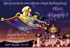 
                    
                        Jasmine and Aladdin Birthday Party Invitation by PinkPaperInvites, $7.25
                    
                