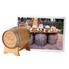 
                        
                            Brides.com: 13 Creative Ideas for a Winery Wedding. Use barrels to prop up a dessert table—or hold guests' cards.  Custom oak wedding barrel escort card holder, $210, Wine Barrels for You  See more escort card ideas.
                        
                    