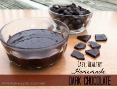 
                    
                        Easy, Healthy, Homemade Dark Chocolate #paleo #healthy #vegan
                    
                