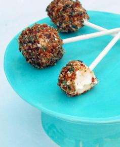 
                    
                        Bacon Pops! Goat Cheese Pops with Herbs, Pecans, &amp; Bacon
                    
                