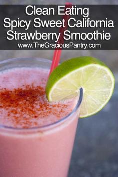 
                    
                        Clean Eating Spicy Sweet California Strawberry Smoothie #CAStrawberriesPIN2WIN
                    
                