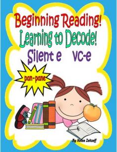 
                    
                        Beginning Reading! Learning to Decode!  Silent e-- vc-e from Essential Reading / Language Skills on TeachersNotebook.com -  (35 pages)  - Here&#039;s the workbook to introduce vowel consonant e words or to reinforce this decoding principle with struggling readers.
                    
                