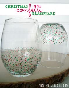 
                    
                        Easy DIY confetti glassware - perfect for gift giving!  Tutorial at shakentogetherlif...
                    
                