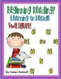 
                    
                        Instruct, practice or remediate in the decoding process with vowel digraphs.( ai-ay-ee-ea-oe-oa-ow-ie-ey-ei) Activities include:   Select the word name for a picture    Complete crossword puzzles    Fill in the blanks    Answer yes or no statements    Spell words     Answer riddles     Extra practice exercises
                    
                