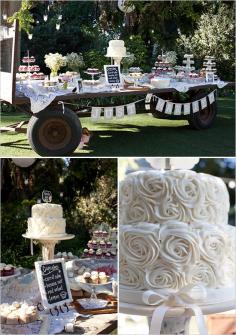 
                    
                        just married bunting for the dessert table + cute cupcake chalkboard sign
                    
                