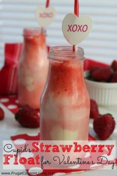 
                    
                        Cupid Strawberry Float Recipe – Easy Valentine Kids Food Craft. Use at a Valnetine Party for Drinks or as an afternoon snack for the kids #valentine #recipe #cupid www.frugalcouponl...
                    
                