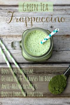 
                    
                        Weight loss and Metabolism Boosting Green Tea Frappuccino Recipe from Primally Inspired! Love this!!! #paleo
                    
                