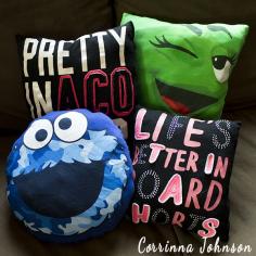 
                    
                        Sewing For Kids: How To Make T-Shirt Pillows #crafts #upcycle #refashion
                    
                