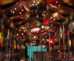 
                    
                        Sonoma's wackiest wineries : The kaleidoscopic disco barrels of DeLoach's "Barrel Cellar."
                    
                