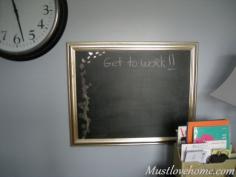 
                    
                        Hometalk :: Transform an Old Picture Into Fancy Chalkboard With Paint and Decals. see all details at mustlovehome.com
                    
                