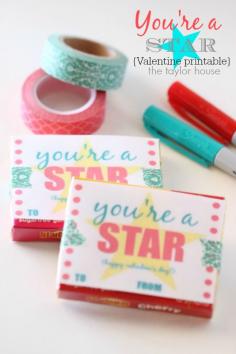 
                    
                        DIY Valentine Printable: You’re A Star - The Taylor House
                    
                