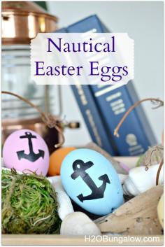 
                    
                        Go coastal with nautical Easter Eggs www.h2obungalow.com
                    
                
