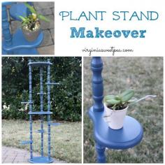 
                    
                        Plant Stand Makeover with Velvet Finishes Paint by virginiasweetpea.com
                    
                