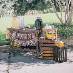 
                    
                        Lemonade and Iced Coffee stand :)  From Orange Dove Events #lovelylittleweddings
                    
                