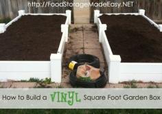 
                    
                        Jodi's husband gives an in depth tutorial on how to make a vinyl square foot garden box. Includes both a video and written instructions.
                    
                