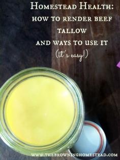 
                    
                        Rendering beef tallow is easy and frugal as it utilizes the whole animal. It has many uses in the home and saves you money!
                    
                