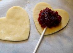 
                    
                        How to make pie pastry pops - cherry pie heart shaped pops! Adorable individual pie on a stick creative dessert idea!
                    
                