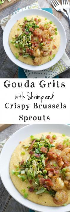 
                    
                        Gouda Grits with Shrimp and Crispy Sprouts, seriously the best grits ever!
                    
                