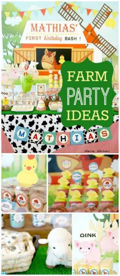 
                    
                        Head out to the farm! So many cute animals at this party! See more party planning ideas at CatchMyParty.com!
                    
                
