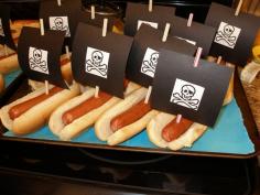 
                    
                        pirate ship hot dogs- Jake and the Neverland Pirates party
                    
                
