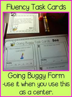 
                    
                        INSECT/BUG TASK CARDS: themed Save paper and save time prepping center with these Fluency Task Cards.   $
                    
                