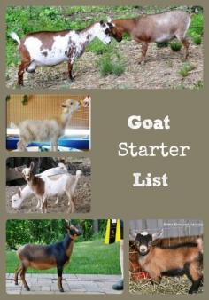 
                    
                        Bringing home new goats this spring? Make sure you've got all the supplies covered with this list via Better Hens and Gardens!
                    
                