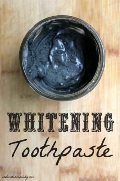 
                    
                        Want whiter teeth without chemicals? Try this all-natural whitening toothpaste you can make at home!!!  Whitening Toothpaste Recipe | areturntosimplici...
                    
                