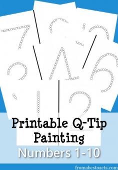 
                    
                        Printable Q-Tip Painting: Numbers 1-10 - From ABCs to ACTs
                    
                