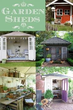 
                    
                        Garden Sheds: Who doesn't love a classic Garden Shed? This collection of unique and inspiring garden sheds will give you creative ideas for building your own unique garden shed. - The Seasoned Homemaker
                    
                