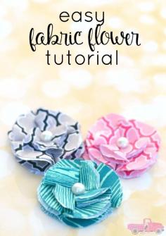 
                    
                        Want to learn how to make fabric flowers? Check out this Easy Fabric Flower Tutorial. You will want fabric flowers on all of your craft projects!
                    
                