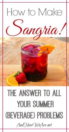 
                    
                        Sangria!  How to make this awesome, refreshing & fruity wine punch.
                    
                