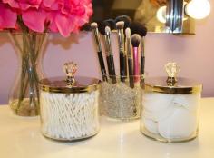
                    
                        DIY makeup brush holders from empty candle jars. What a super easy project for your makeup storage.
                    
                
