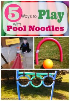 
                    
                        Pool noodles can inspire creativity and are lots of fun even on dry ground. You can use your noodle for games, toys and cool outdoor activities #MyKidsAdventures
                    
                