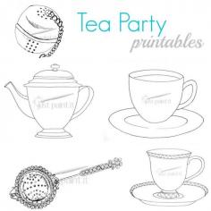 
                    
                        tea party printables for paint patterns, crafting, embroidery, and coloring pages
                    
                