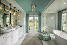 
                    
                        Spacious and luxurious, the gorgeous bathroom from HGTV Dream Home 2015 is a peaceful escape reserved for the masters of the house. Stunning tile work, luxurious fabrics and a calming color palette blend to form a decadent space designed for relaxation.
                    
                