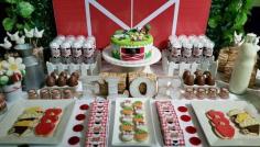 
                    
                        Dessert table at a farm birthday party! See more party ideas at CatchMyParty.com!
                    
                