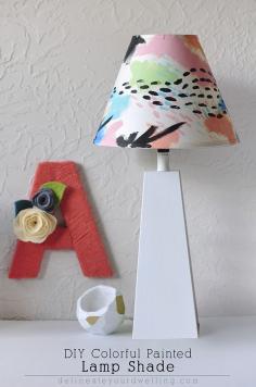 
                    
                        A DIY Colorful Painted Lamp Shade!  So easy to create this DIY and it would look wonderful in any color.  Delineateyourdwel...
                    
                