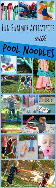 
                    
                        Fun Summer Activities with Pool Noodles - over 30 creative and outrageously fun kids activities for summer. Great for kids of all ages; outdoor and indoor activities.
                    
                