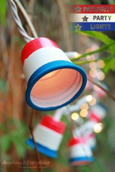 
                    
                        Red Solo Cup, I'll fill you up with string lights, and have a party!!!  Make these Patriotic Party Lights using mini red cups, paint, and string lights!  So easy!
                    
                