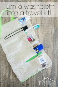 
                    
                        Turn a washcloth into a DIY travel kit for your toiletries! This step-by-step tutorial will show you how, and there are two no-sew options as well if you don't sew!
                    
                
