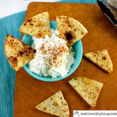 
                    
                        spicy lime tortilla homemade baked tortilla chips with cottage cheese square
                    
                