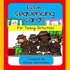 
                    
                        Picture Sequencing. **Updated 2015**This product is the perfect addition to your writing and literacy centers. This is a set of  27 THREE-framed story cards for your students to arrange in sequential order. Each story set is COLOR-coded to facilitate easy ordering.
                    
                